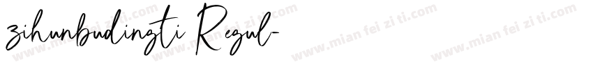 zihunbudingti Regul字体转换